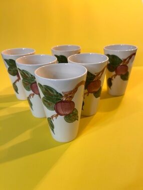 Franciscan Apple Set of 6 Tumblers - Excellent Condition USA Stamp